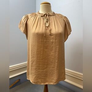 Maison D’Amelie shimmery flutter Paris blouse